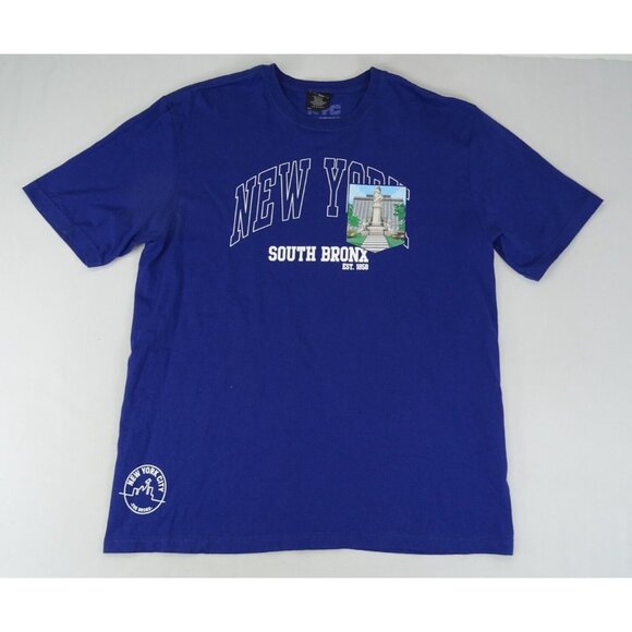 Dumbgood x NYC South Bronx New York City T Shirt Size‎ L Blue Graphic - Picture 1 of 8
